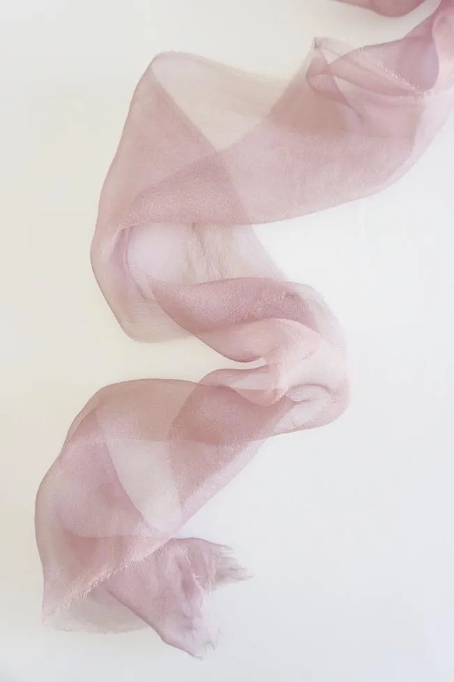 Silk Gossamer Ribbon in Rose