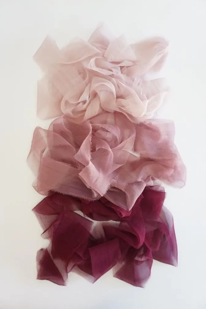 Silk Gossamer Ribbon in Rose