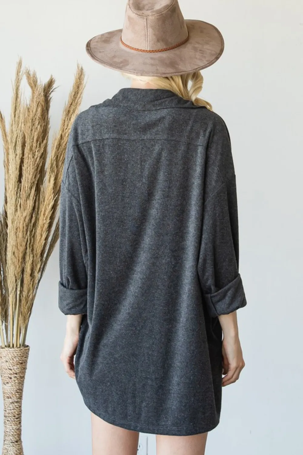 SOLID TERRY SHACKET | CHARCOAL
