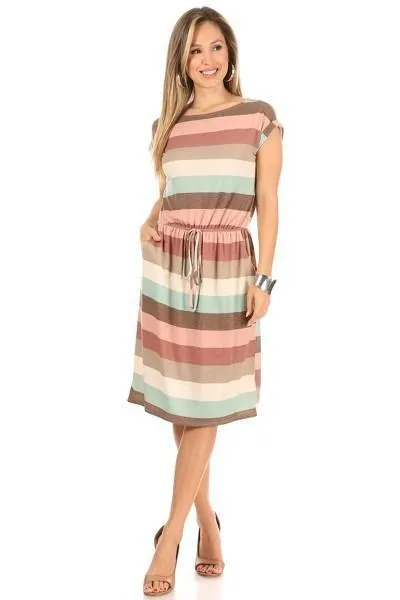 Sophie Striped Midi Dress