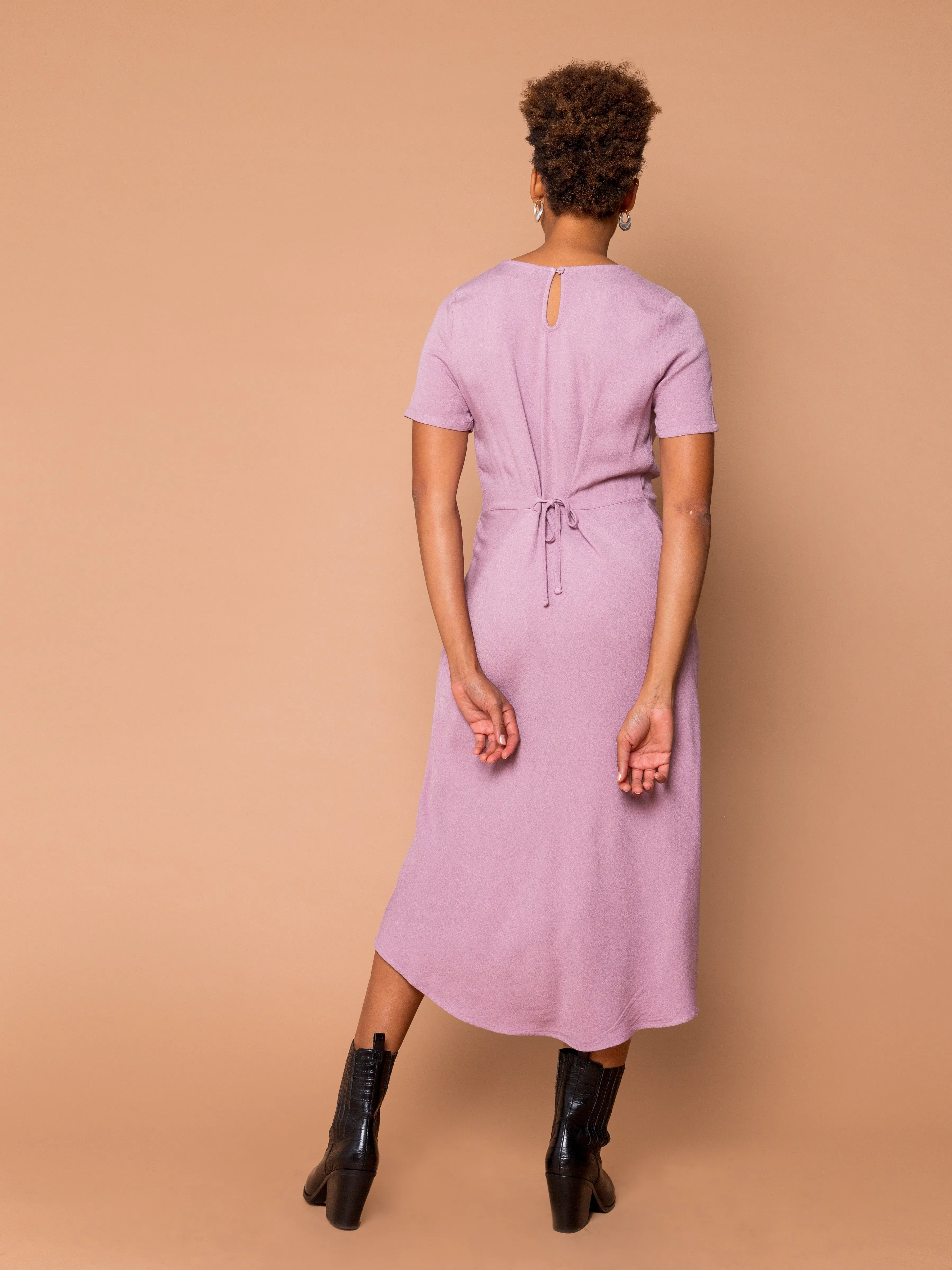 THE EVERYDAY RUCHED DRESS - Orchid