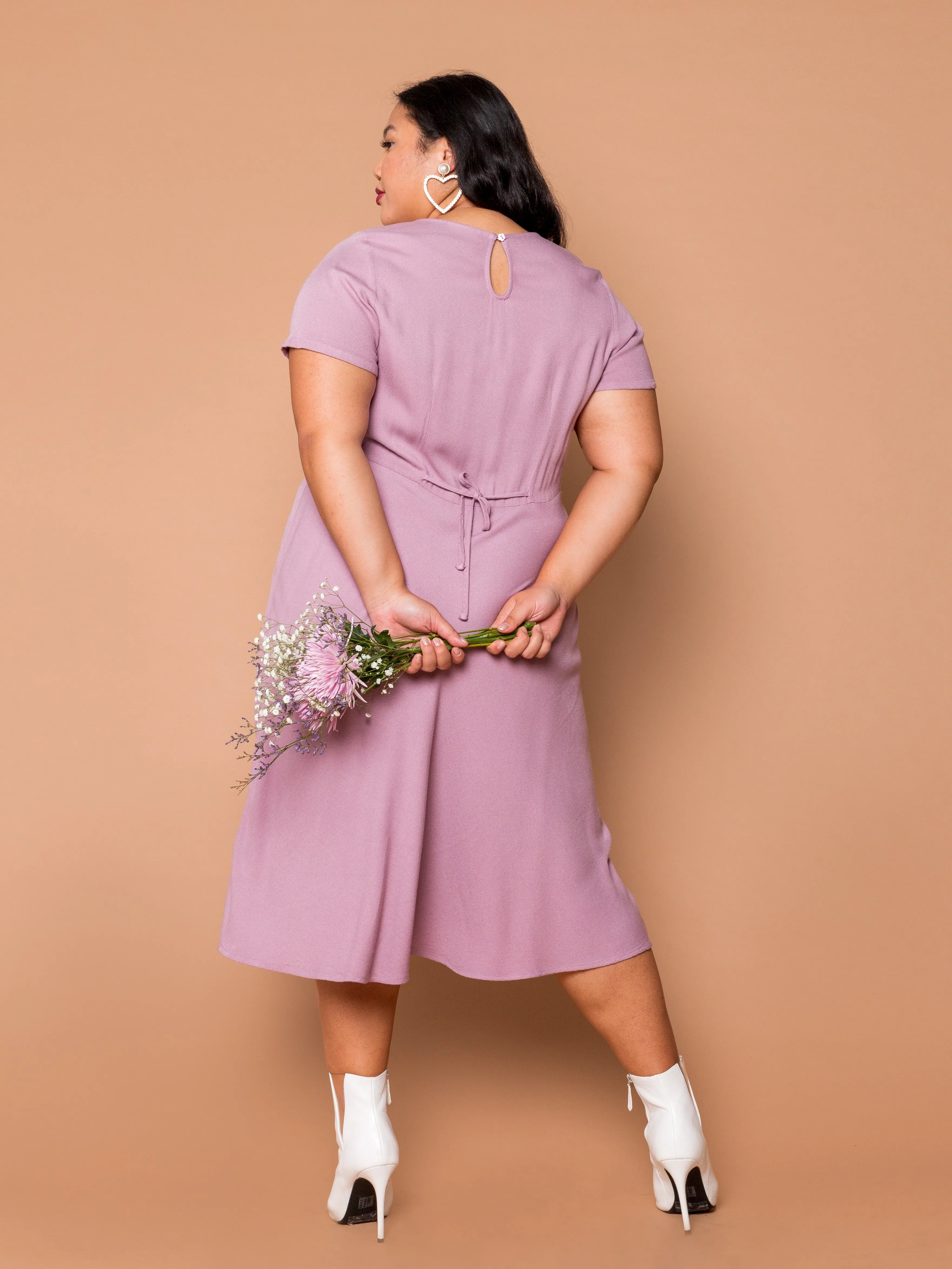 THE EVERYDAY RUCHED DRESS - Orchid