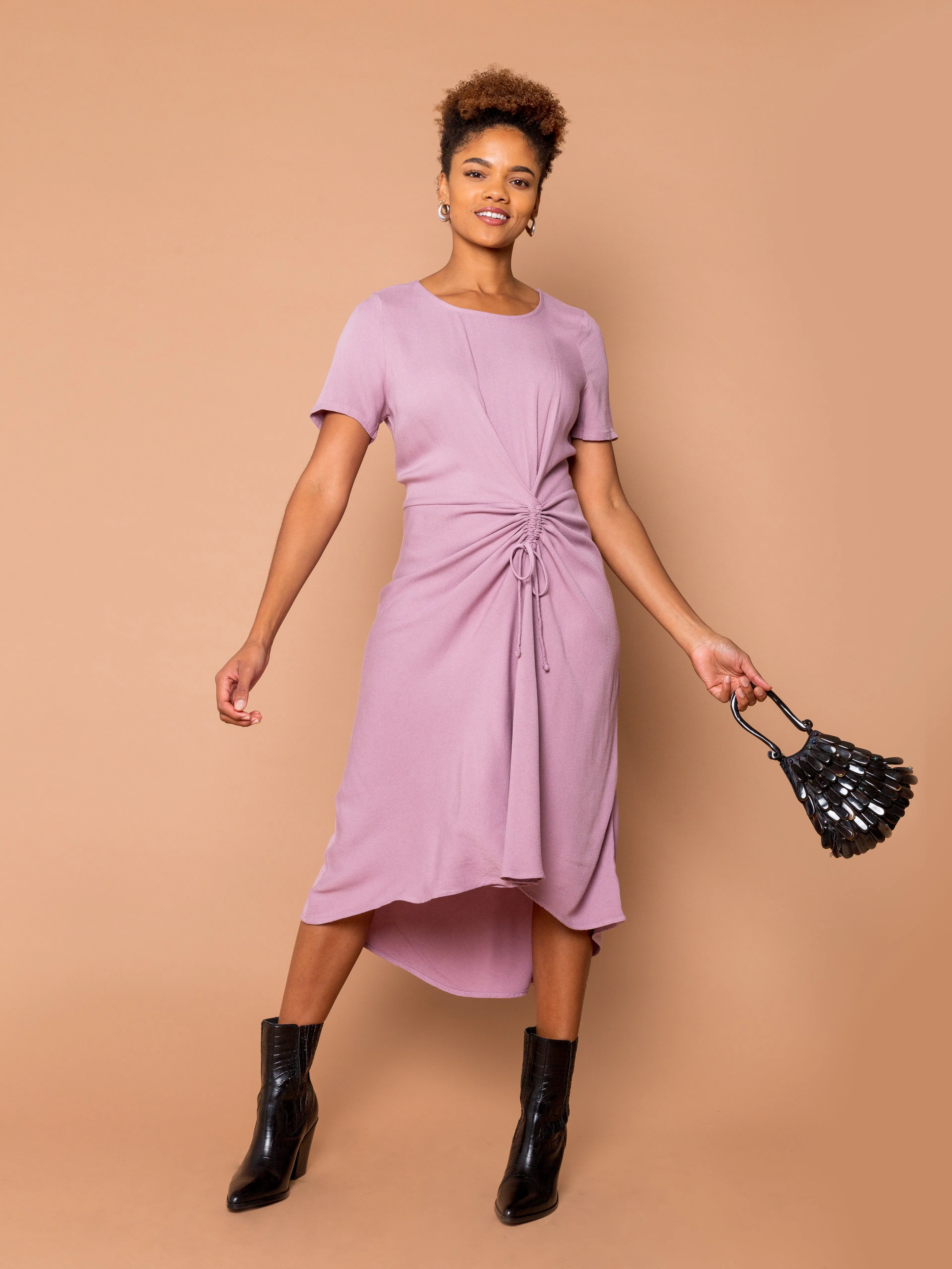 THE EVERYDAY RUCHED DRESS - Orchid